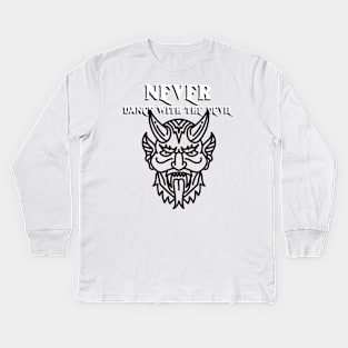 Never Dance With The Devil Kids Long Sleeve T-Shirt